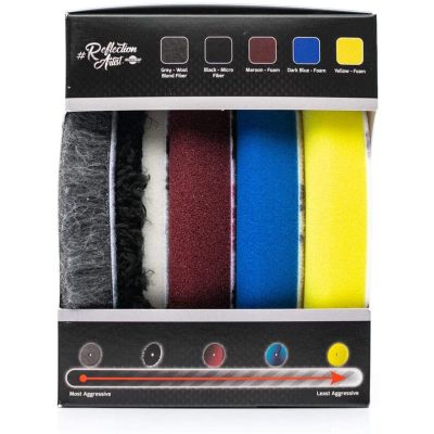 Набір кругів для полірування ексцентриком Buff and Shine Reflection Artis 5 шт, 150 мм (QP-6RA)