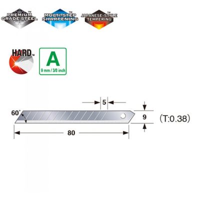 Леза сегментні 9мм 60° TAJIMA Endura-Blade LCB-30-50, 50 шт.