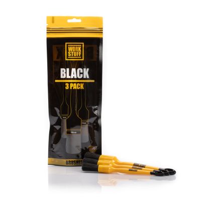 Набір хімостійких пензлів Work Stuff Detailing Brush Black 3 Pack