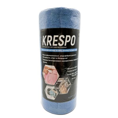 Легковідривні мікрофіброві рушники в рулоні KRESPO  30x30 см в рулоні 50 шт ( Синій )