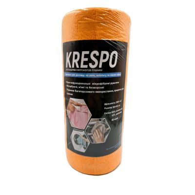 Легковідривні мікрофіброві рушники в рулоні KRESPO  30x30 см в рулоні 50 шт ( Оранжевий )