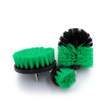 Набір щіток жорсткі на шуруповерт 3 шт. (Зелені)