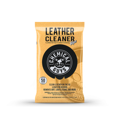 СЕРВЕТКИ LEATHER CLEANER CAR CLEANING WIPES FOR LEATHER, VINYL, AND FAUX LEATHER (50 WIPES)