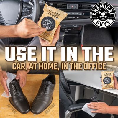 СЕРВЕТКИ LEATHER CLEANER CAR CLEANING WIPES FOR LEATHER, VINYL, AND FAUX LEATHER (50 WIPES)