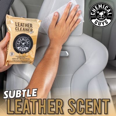 СЕРВЕТКИ LEATHER CLEANER CAR CLEANING WIPES FOR LEATHER, VINYL, AND FAUX LEATHER (50 WIPES)